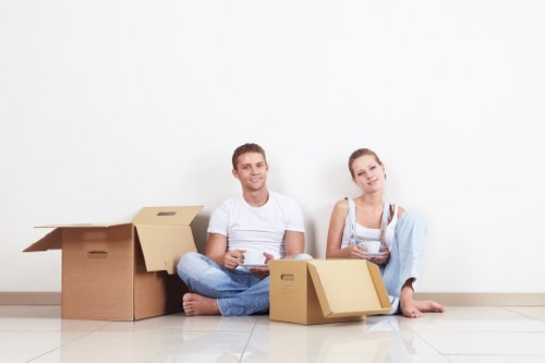 Local moving truck helping with furniture transport in Ruislip