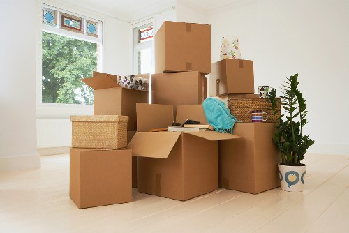Man and van loading furniture and boxes for a Ruislip customer